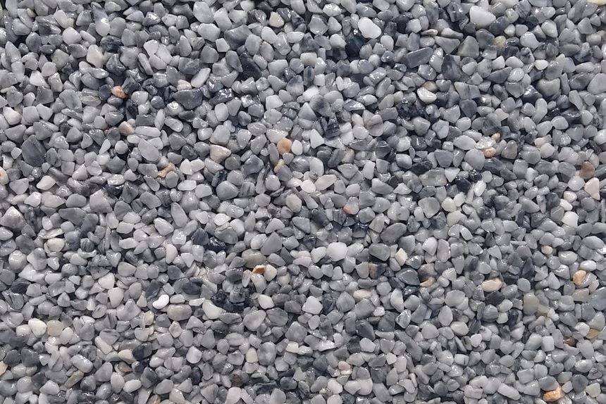 moquette de pierre gris bleuté
